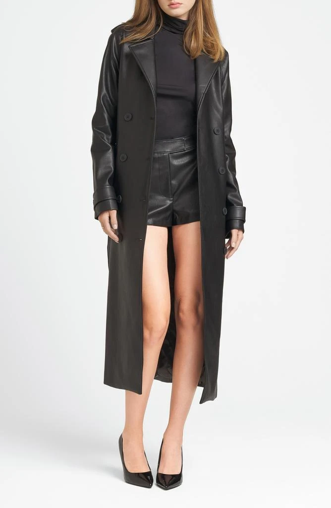 Wayf x CHÉRIE MADELEINE C'est La Vie Faux Leather Trench Coat 6