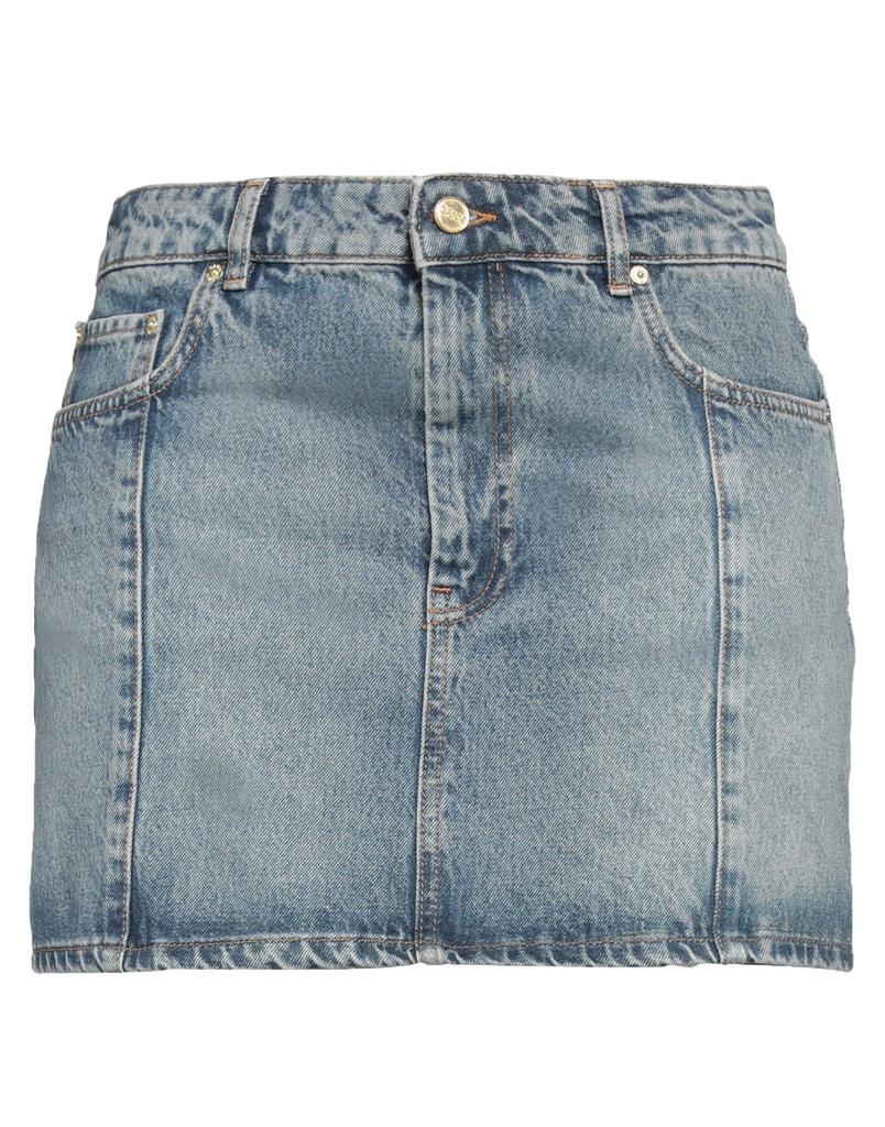 Ganni Grey Future Denim Pleated Mini Skirt - Dresses