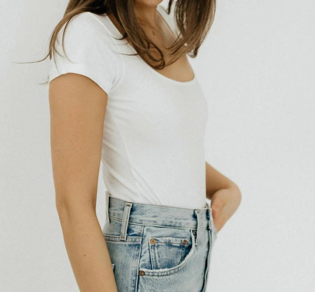 Re/Done Re/Done - Square Neck Bodysuit 3