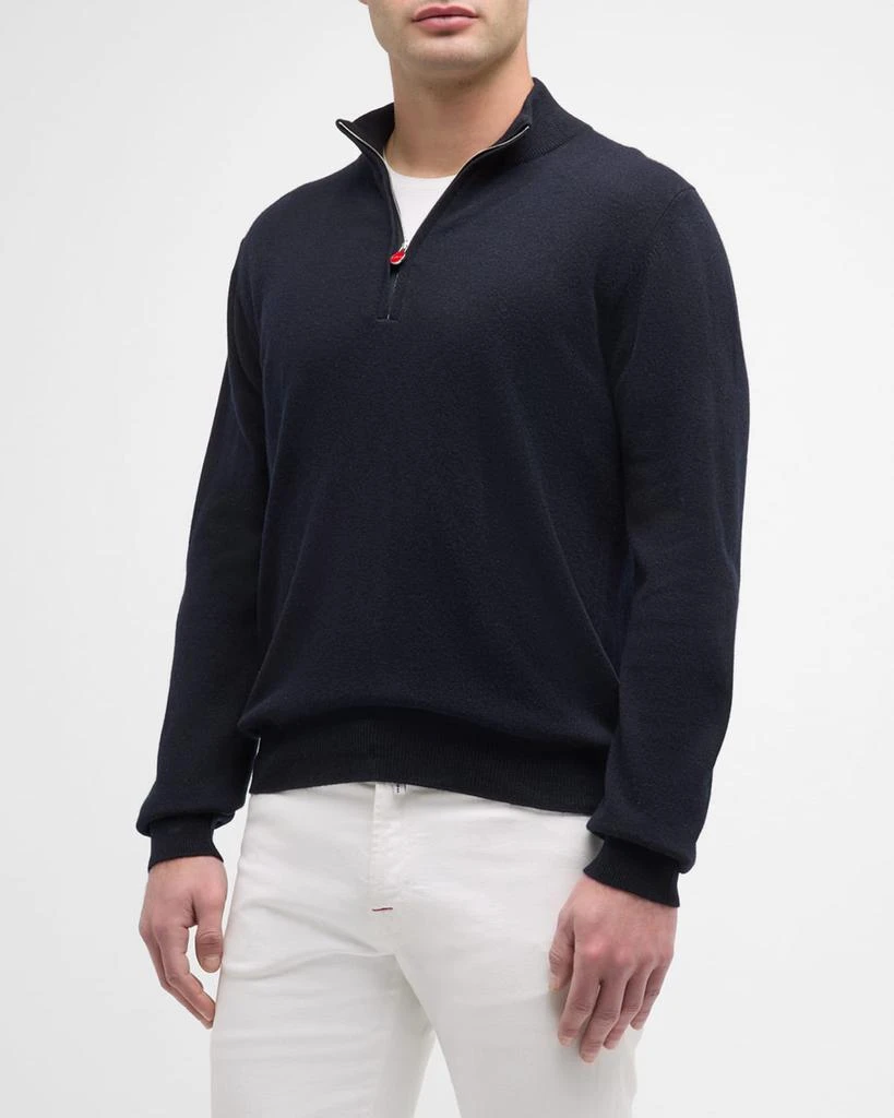 Kiton Men's Cashmere Quarter-Zip Sweater 4