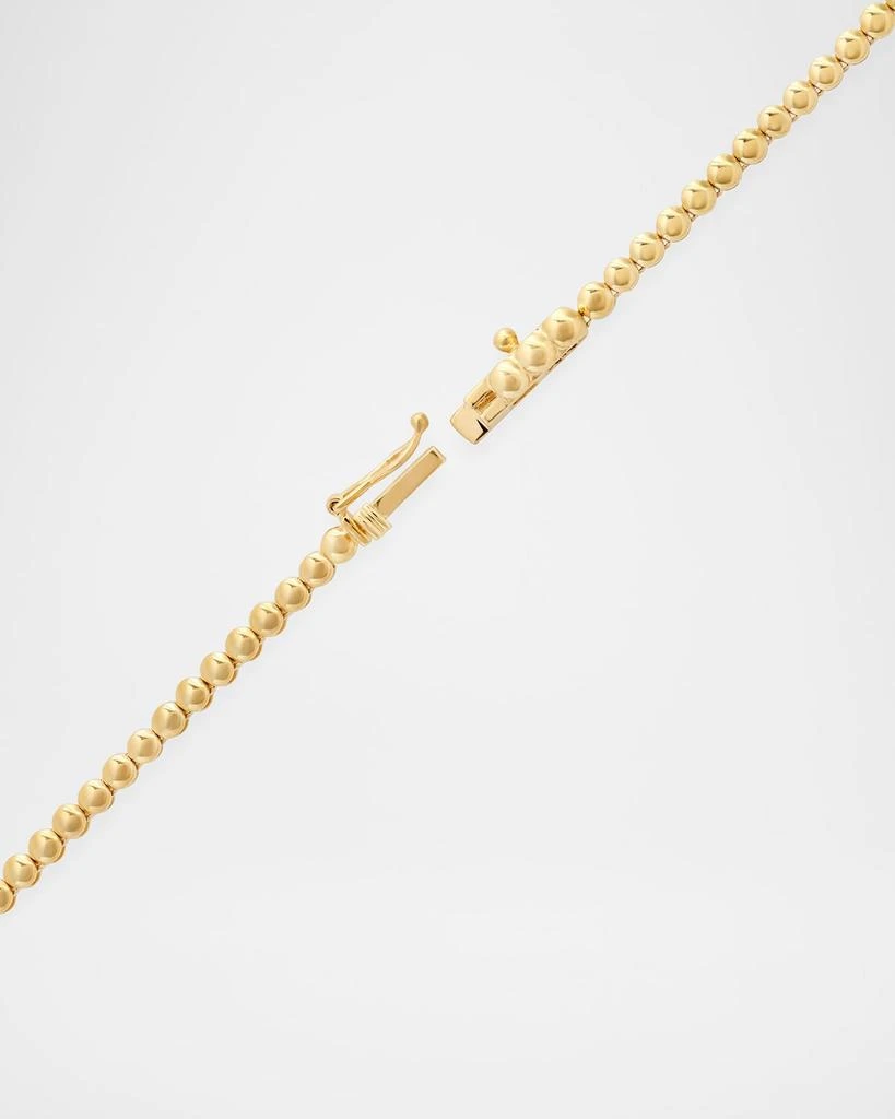 Jennifer Meyer 18K Yellow Gold Mini Bezel Tennis Necklace with Illusion Set Turquoise Accent 3