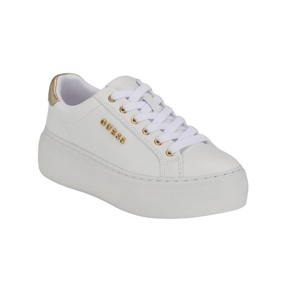 GUESS Women's Amera Lace Up Fashion Platform Logo Sneakers