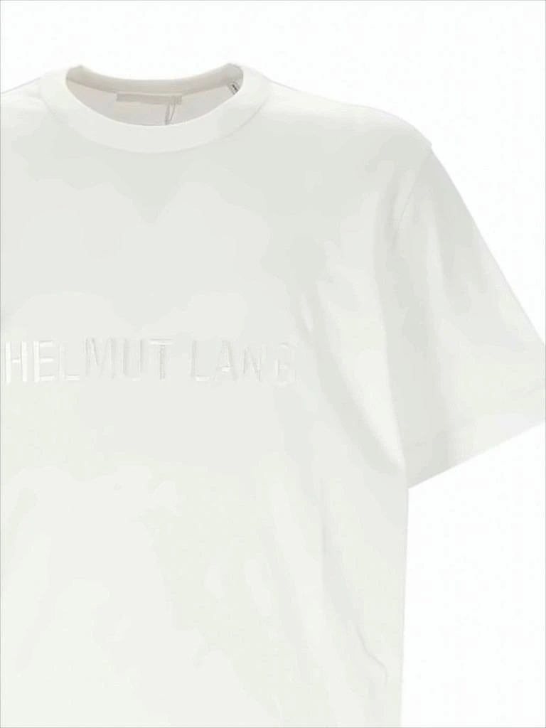 Helmut Lang Relaxed-Fit White Cotton Tee with Embossed Lettering 2