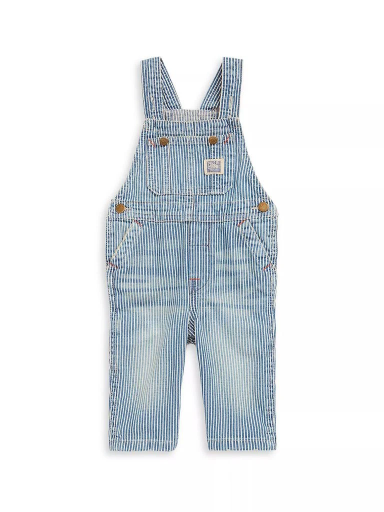 Ralph Lauren Baby Boy's Striped Denim Overalls 1