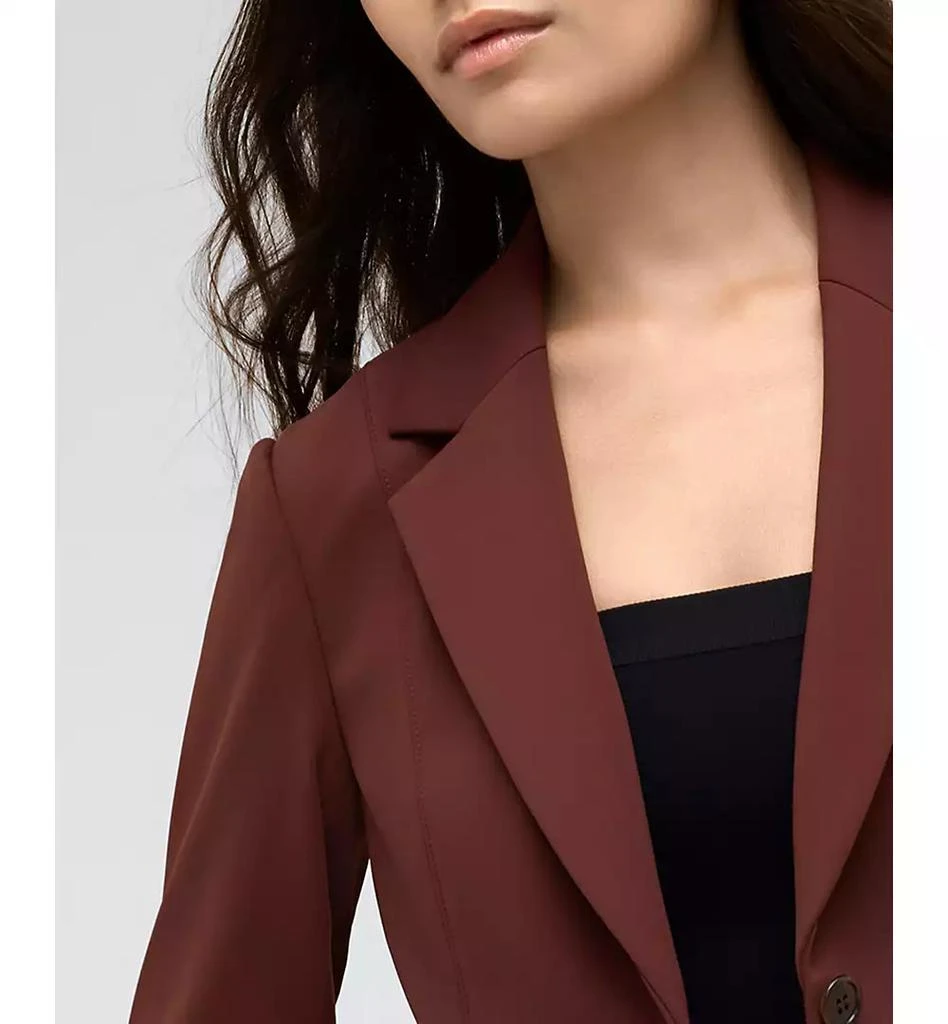 Kenneth Cole Women's Athletic Stretch One Button Notch Collar Blazer 4