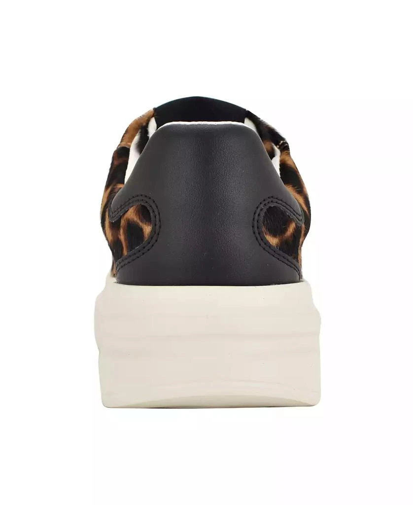GUESS Women's Elbinah Leopard Pony Lace-Up Sneakers 3