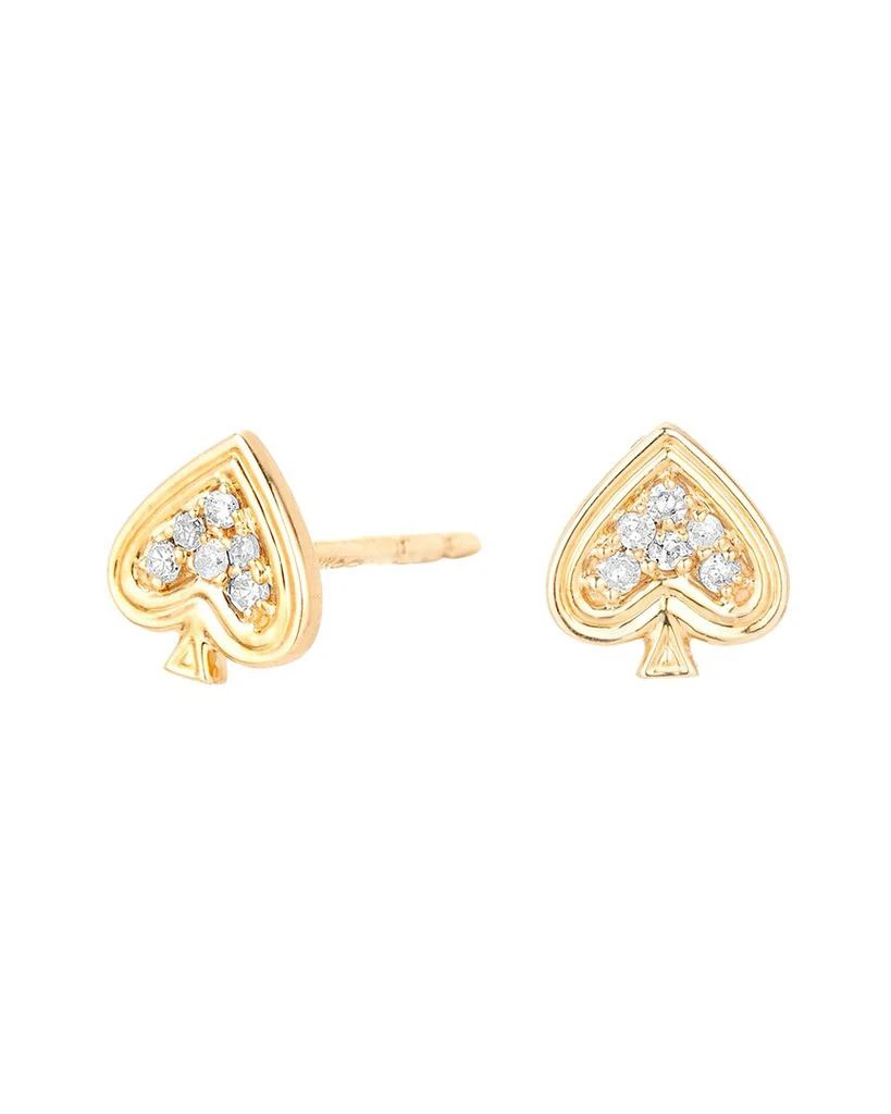 Adina Reyter 14K 0.04 ct. tw. Diamond Make Your Move Spade Earrings 1