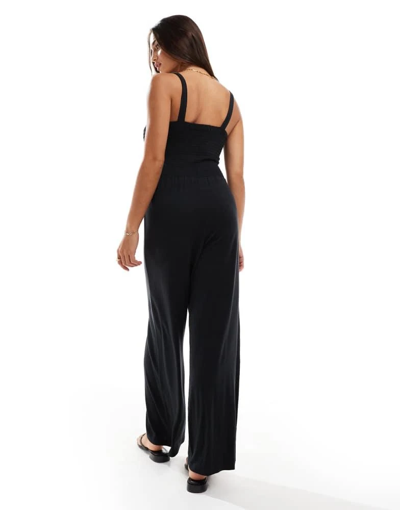 Brave Soul Brave Soul jersey jumpsuit in black 4