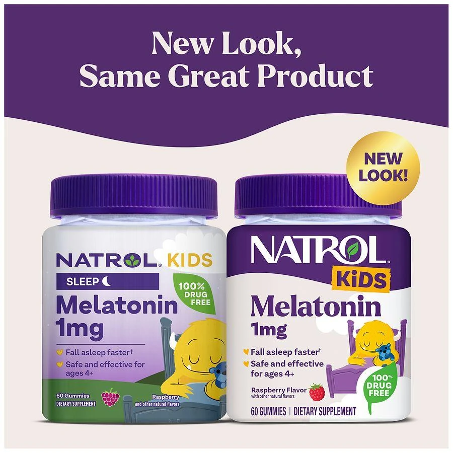 Natrol Melatonin Gummies 1mg, 60 Day Supply Raspberry 3