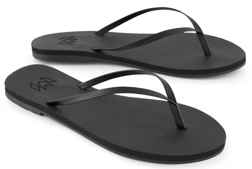 Malvados Women Lux Minimalist Flip Flop Sandal In Noir 1