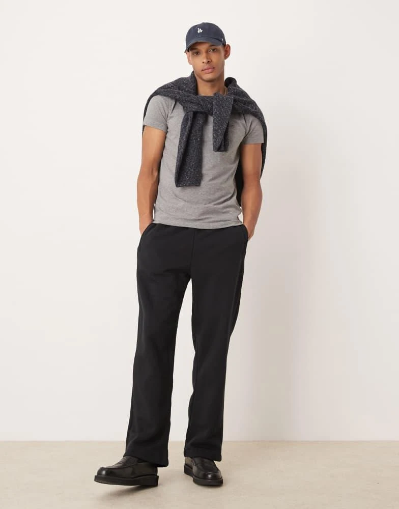 Calvin Klein Calvin Klein Slim stretch t-shirt in mid grey heather 2