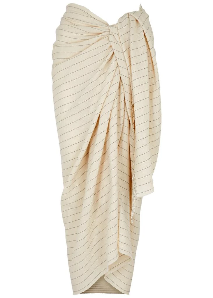 Totême Pinstriped cotton sarong  1
