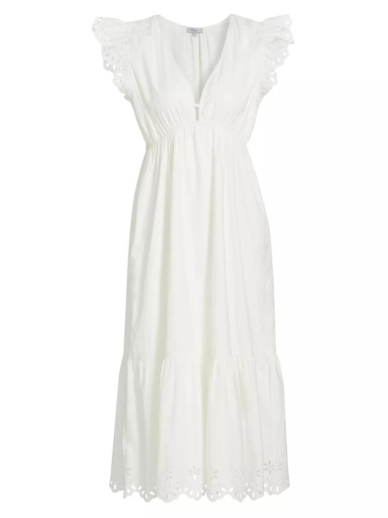 Rails Tina Eyelet Cotton Flutter-Sleeve Midi-Dress 1