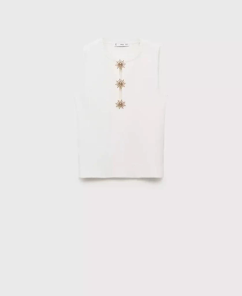 Mango Women's Jewel Buttons Knitted Top 5