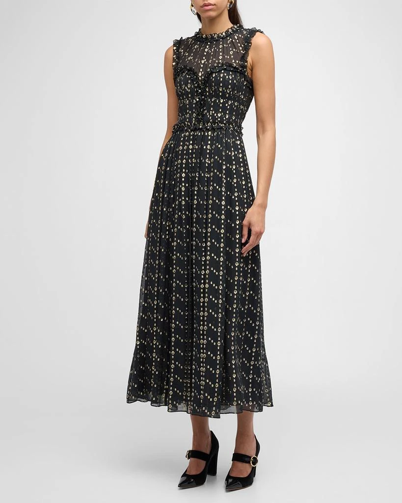 Ulla Johnson Kasia Paisley Ruffled Maxi Dress 2