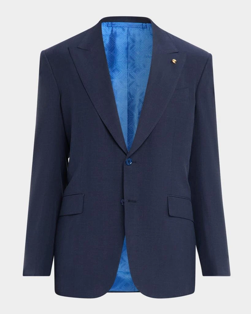 Stefano Ricci Men
s Sharkskin Peak-Lapel Sport Coat