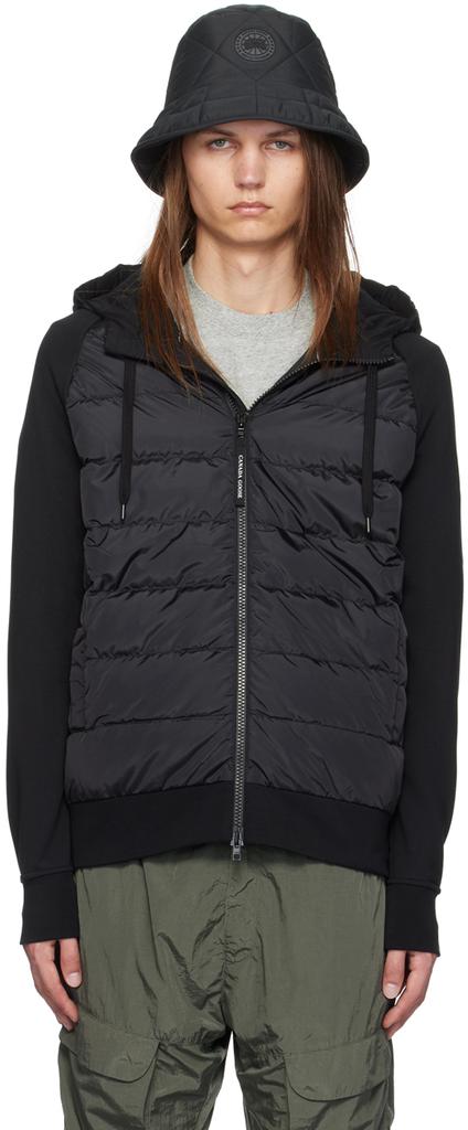 Canada Goose Black Hybridge Huron Zip Down Jacket