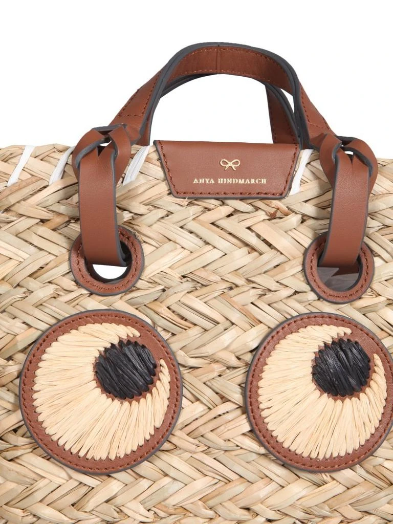 Anya Hindmarch Anya Hindmarch Eyes Straw Tote Bag 5