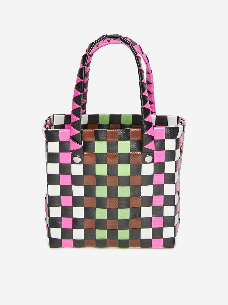 MARNI KIDS Girls Woven Micro Basket Bag in Pink (14cm)