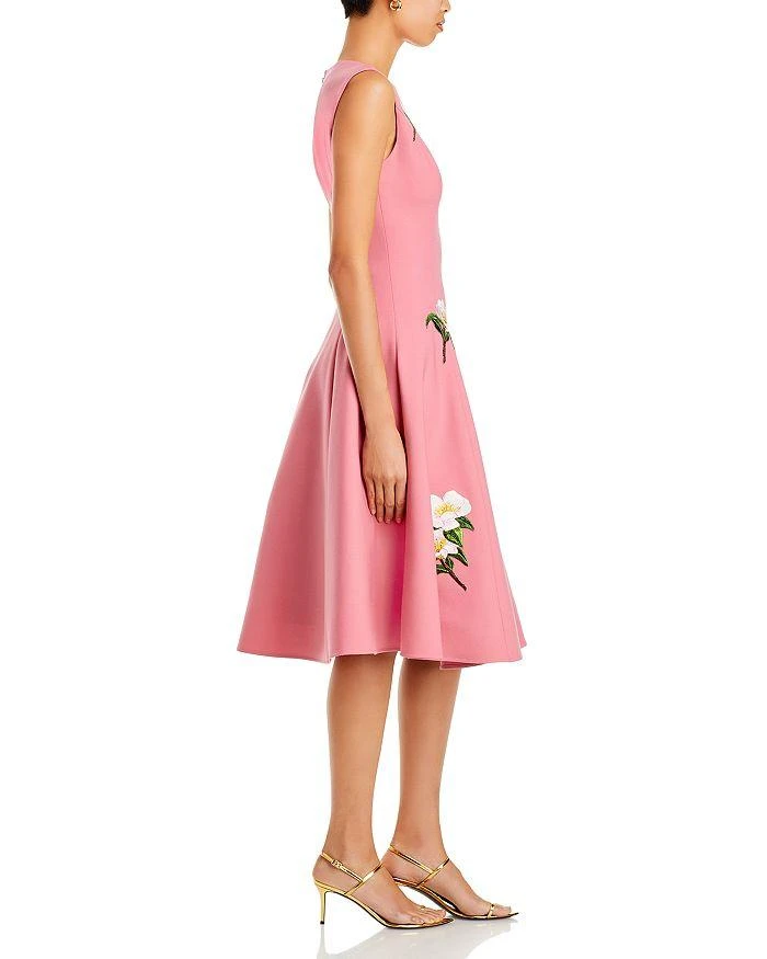 Oscar de la Renta Floral Appliqué Dress 5
