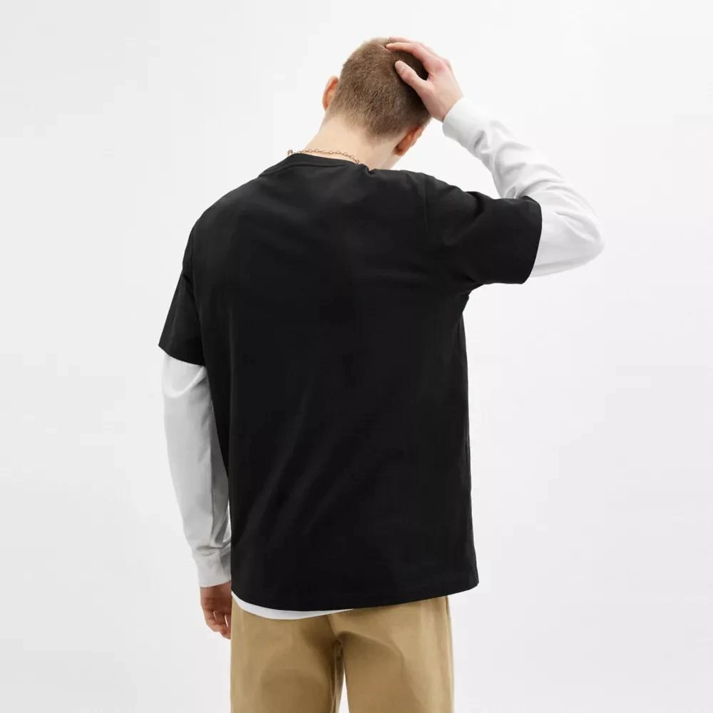 Coach Signature Square T Shirt In Organic Cotton 3