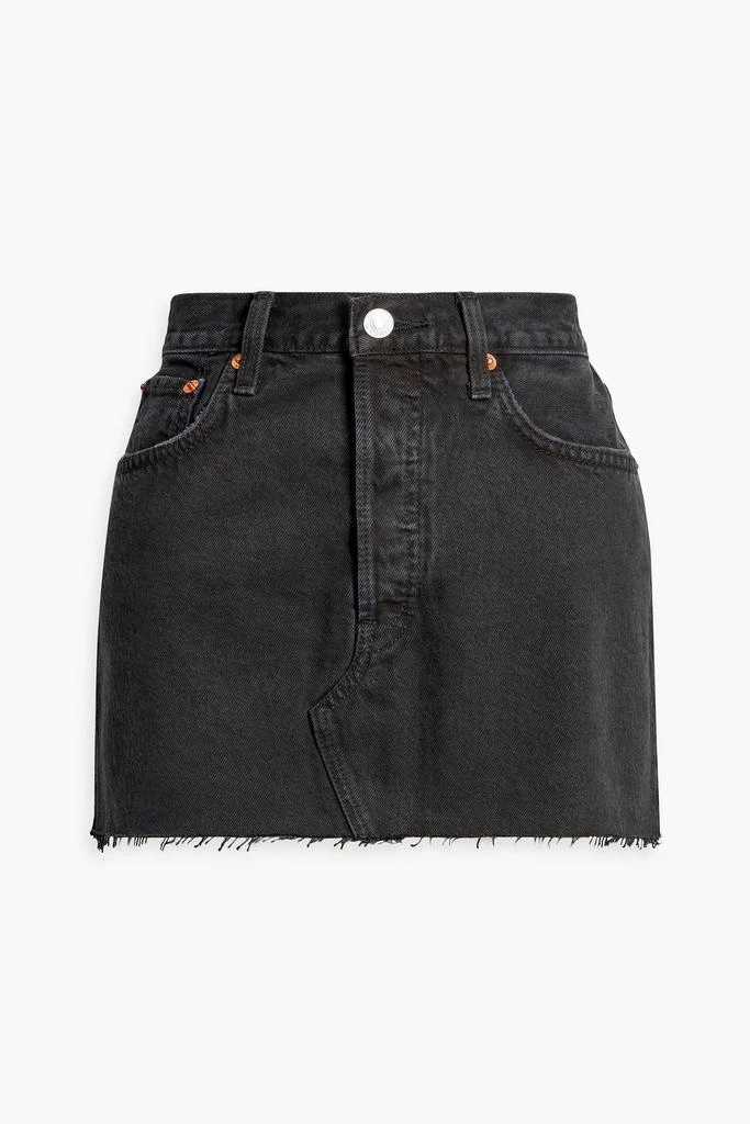 Re/Done 90s frayed denim mini skirt 1