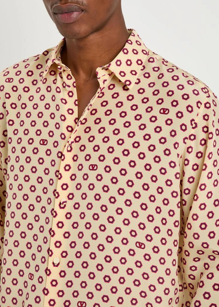 Valentino Patterned silk-chiffon shirt 5