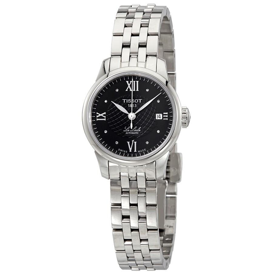 Tissot Tissot Le Locle Automatic Black Diamond Dial Ladies Watch T41.1.183.56
