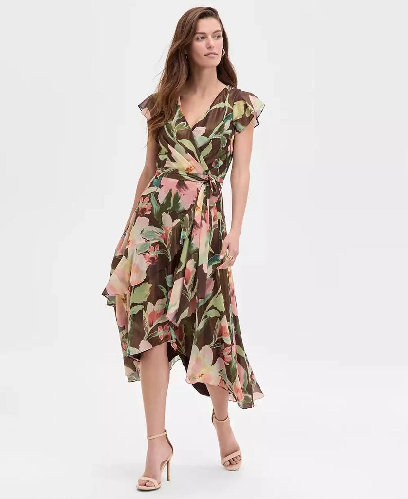 Petite Floral High-Low Midi Dress – On Sale Now with Up to 66% Off