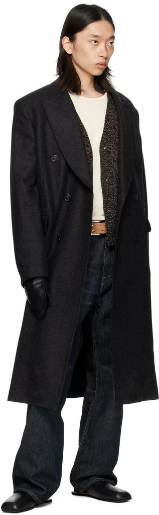 SAGE NATION Black Leather Mittens 3