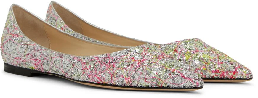 Jimmy Choo Silver Love Ballerina Flats 4