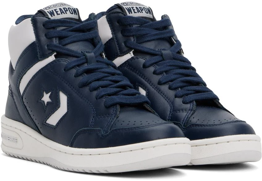 Converse Navy & Gray Weapon Mid Top Sneakers 4