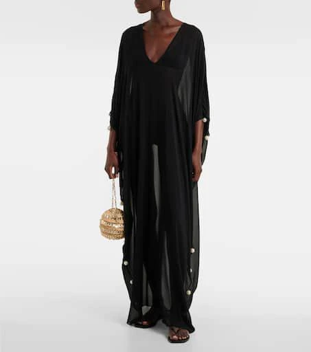 Adriana Degreas Embellished sheer beach dress 2