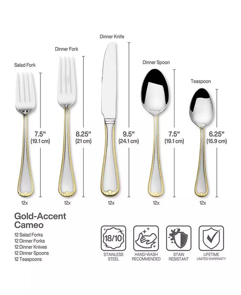 Mikasa Cameo Gold 65 Pc Set, Service for 12 8