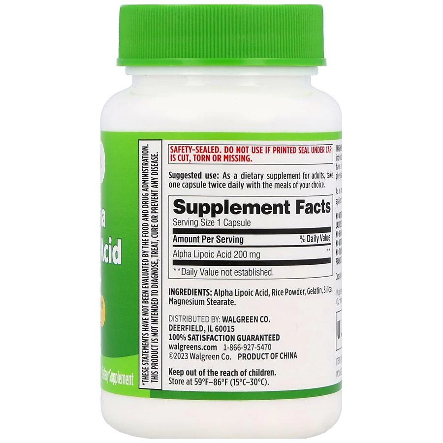 Walgreens Alpha Lipoic Acid 200 mg Capsules 3