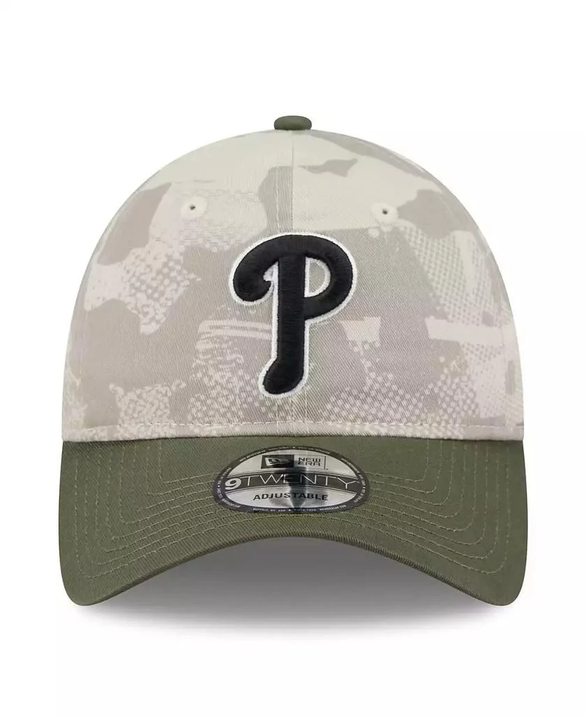 New Era Men's Light Beige/Olive Philadelphia Phillies 2025 Armed Forces Day 9TWENTY Adjustable Hat 2