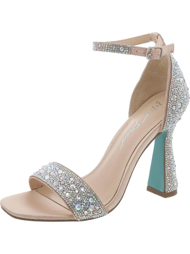 Betsey Johnson Dani Womens Satin Embellished Heels 7