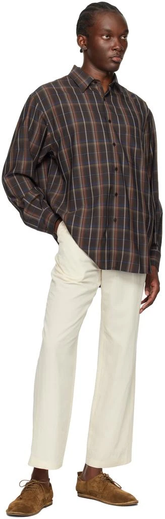 AURALEE Brown Check Shirt 4