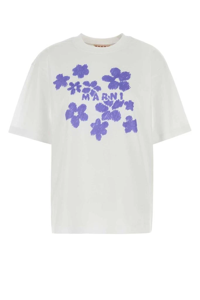 Marni WHITE COTTON T-SHIRT 1