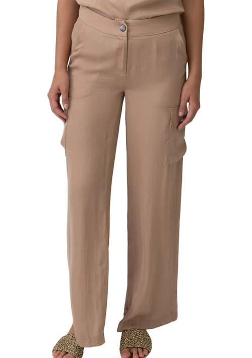 Adrienne Landau Onyx Landau Onyx Womens Satin Cargo Pants 1