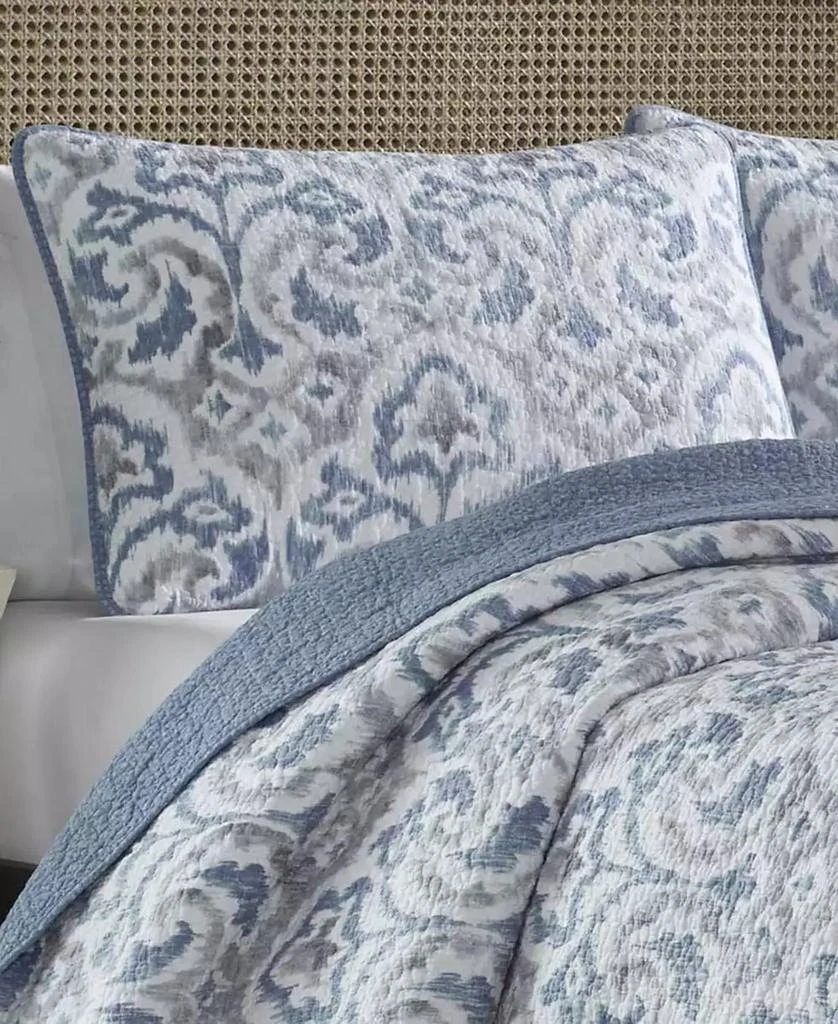 Tommy Bahama Tommy Bahama Cape Verde Smoke Reversible 3-Piece Quilt Set 3