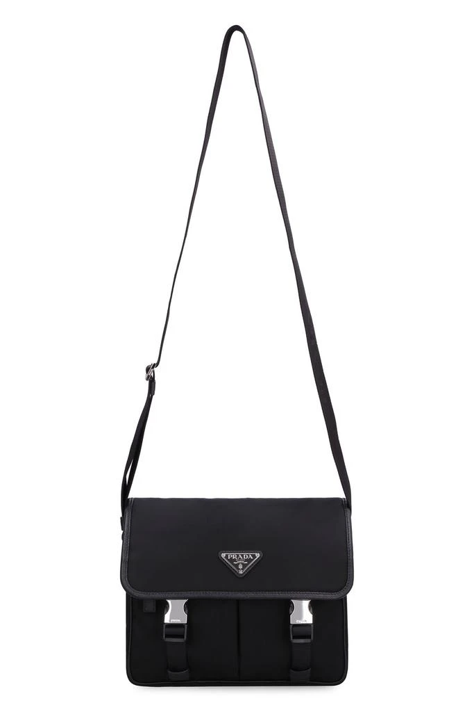 Prada Prada Logo Plaque Fold-Over Shoulder Bag 4