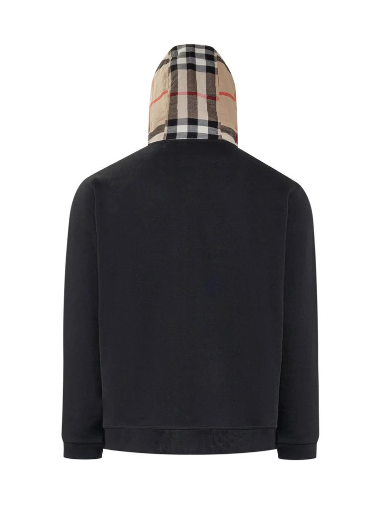 Burberry Burberry Check Detailed Zipped Drawstring Hoodie 2