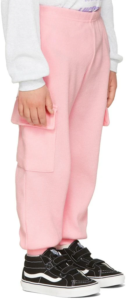 Luckytry Kids Pink Waffle Pocket Lounge Pants 3