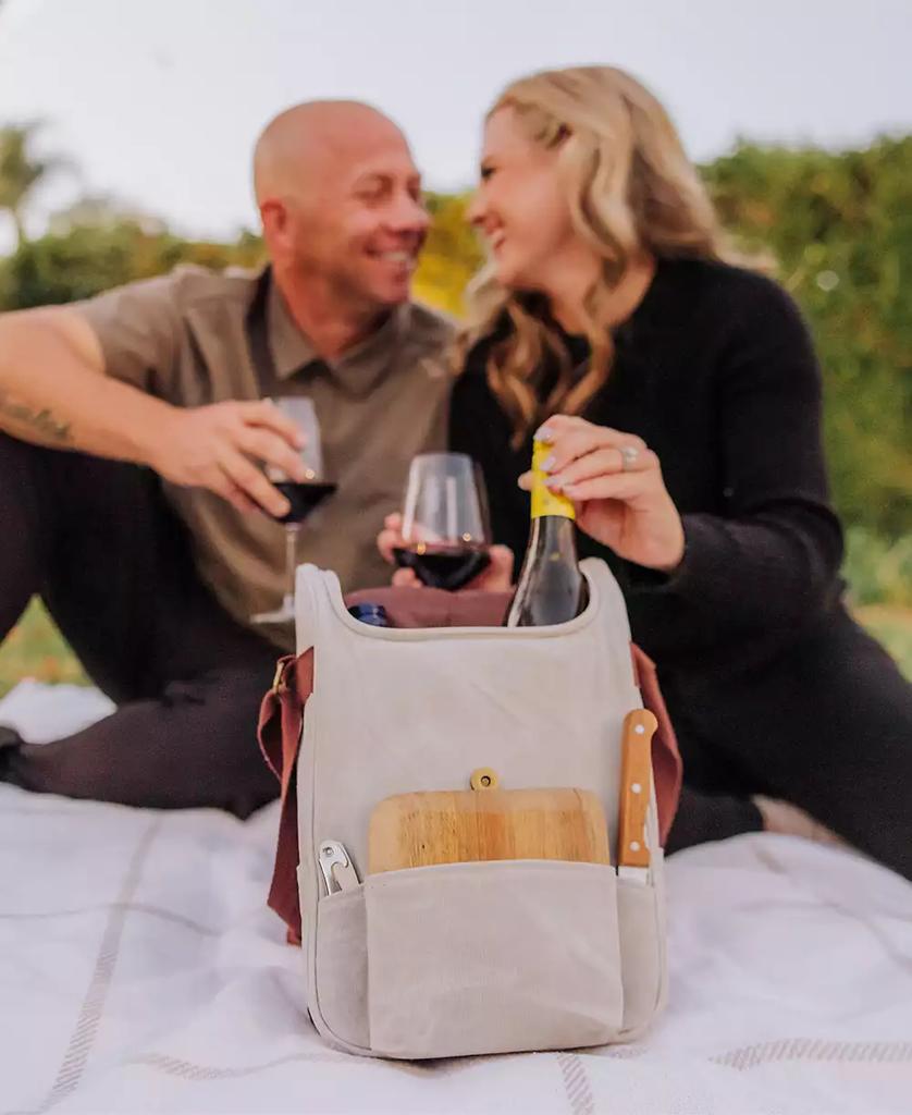 Legacy 2 Bottle Wine and Cheese Board Cooler Tote Bag Set