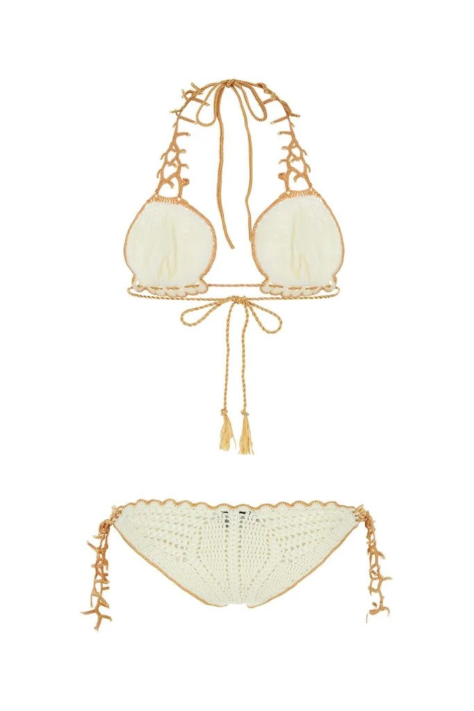 My Beachy Side Two-tone crochet Ginger bikini 1