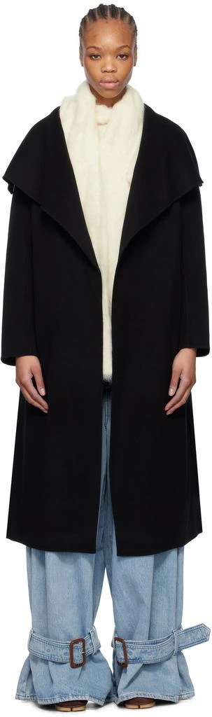 Mackage Black Mai-CN Double-Face Wool Wrap Coat 1