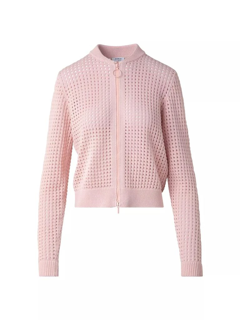 Akris Chunky Knit Mesh Cardigan Bomber 1