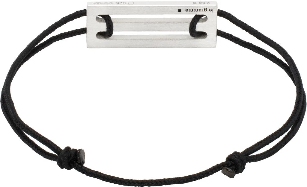 Le Gramme Black Lacquered Cord 'Le 2.5g' Bracelet 2