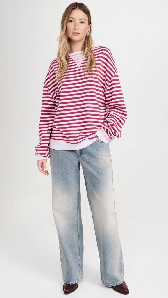 Free People Classic Striped Crew Sweatshirt 5